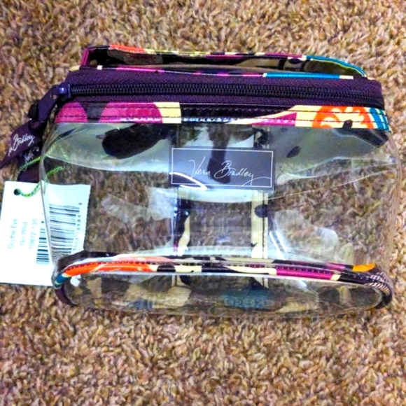 NWT Vera Bradley Small Trolley & NWOT Mirror Cosmetic Case in "Plum Craz… - Picture 2 of 8